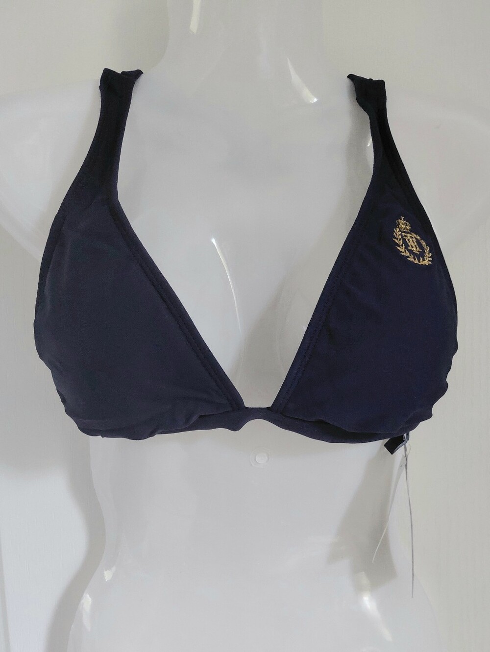 Tommy Hilfiger Black Swimwear Tag with Red and White Flag